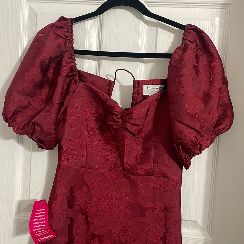 NWT Sachin & Babi Gabby Floral Jacquard Sweetheart Midi Dress - Picture 4 of 9